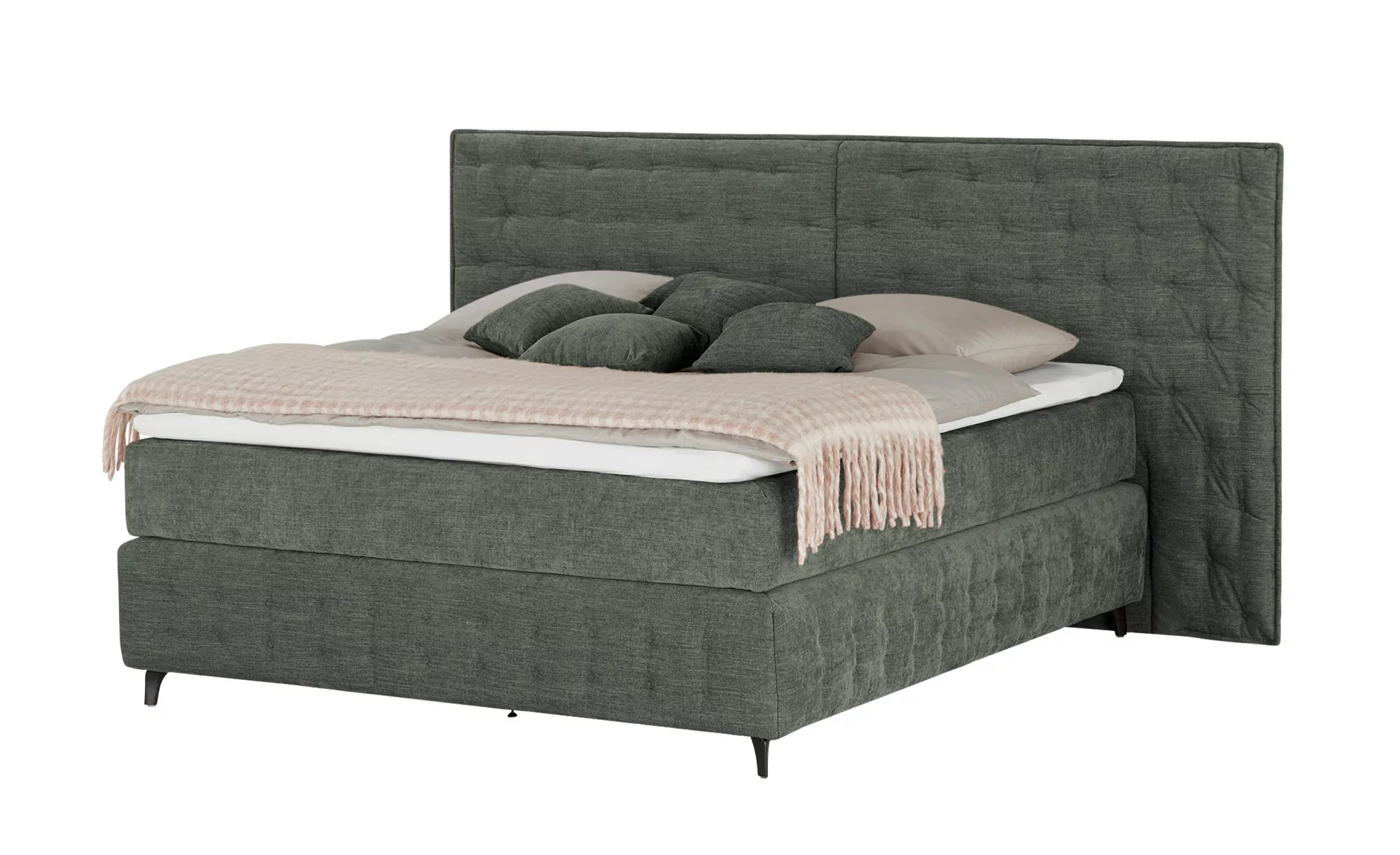 Kings and Queens Boxspringbett  Fjell ¦ grün ¦ Maße (cm): B: 260 H: 130 Bet günstig online kaufen