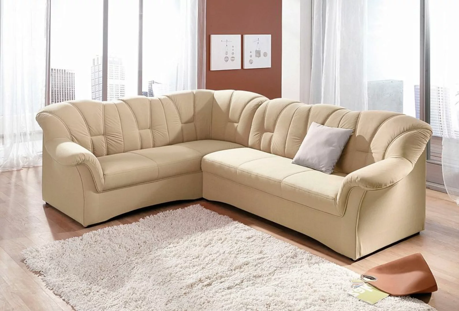 DOMO collection Ecksofa »Papenburg B/T/H: 242/190/84 cm L-Form«, wahlweise günstig online kaufen