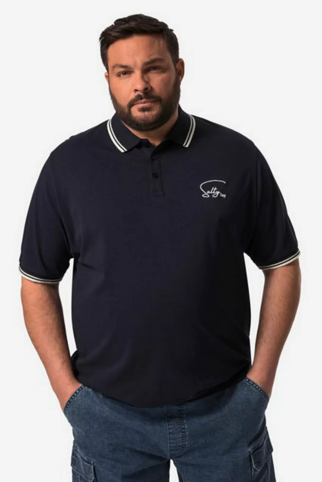 Men Plus Poloshirt Men+ Poloshirt Halbarm Bauchfit Piqué bis 84/86 günstig online kaufen