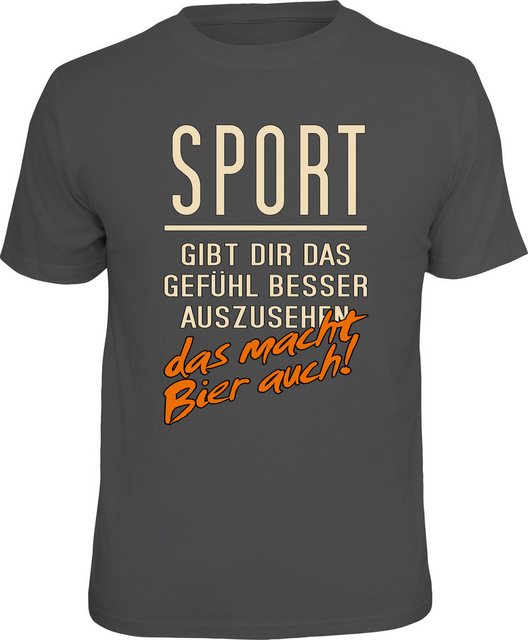 RAHMENLOS® T-Shirt Sport gibt dir das Gefühl besser auszusehen - Bier auch günstig online kaufen