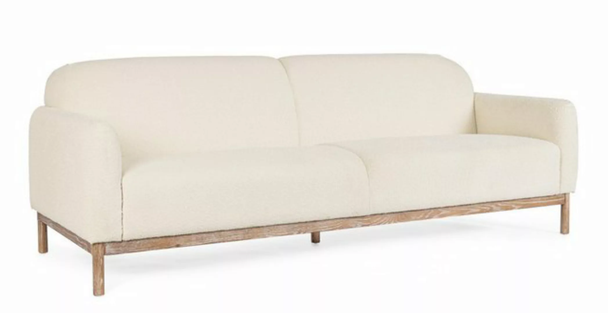 Bizzotto Sofa Detroit aus Bouclè-Stoff, Creme Beige günstig online kaufen