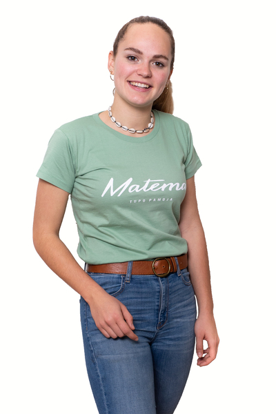 T-shirt "Kawaida Mint" Aus Biobaumwolle - Damen günstig online kaufen