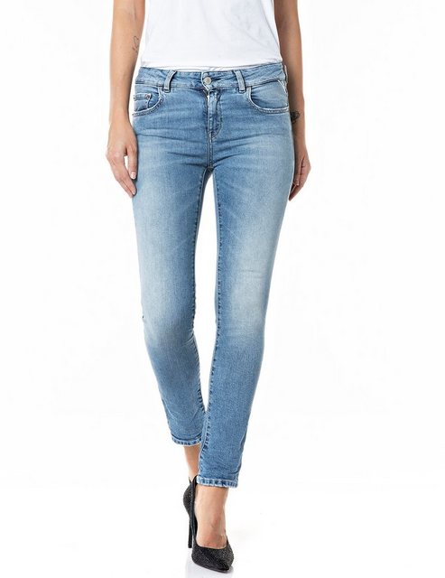 Replay Damen Jeans Faaby - Slim Fit - Blau -Light Blue günstig online kaufen
