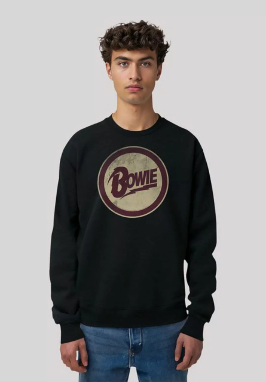 F4NT4STIC Sweatshirt David Bowie Circle Logo Premium Qualität günstig online kaufen