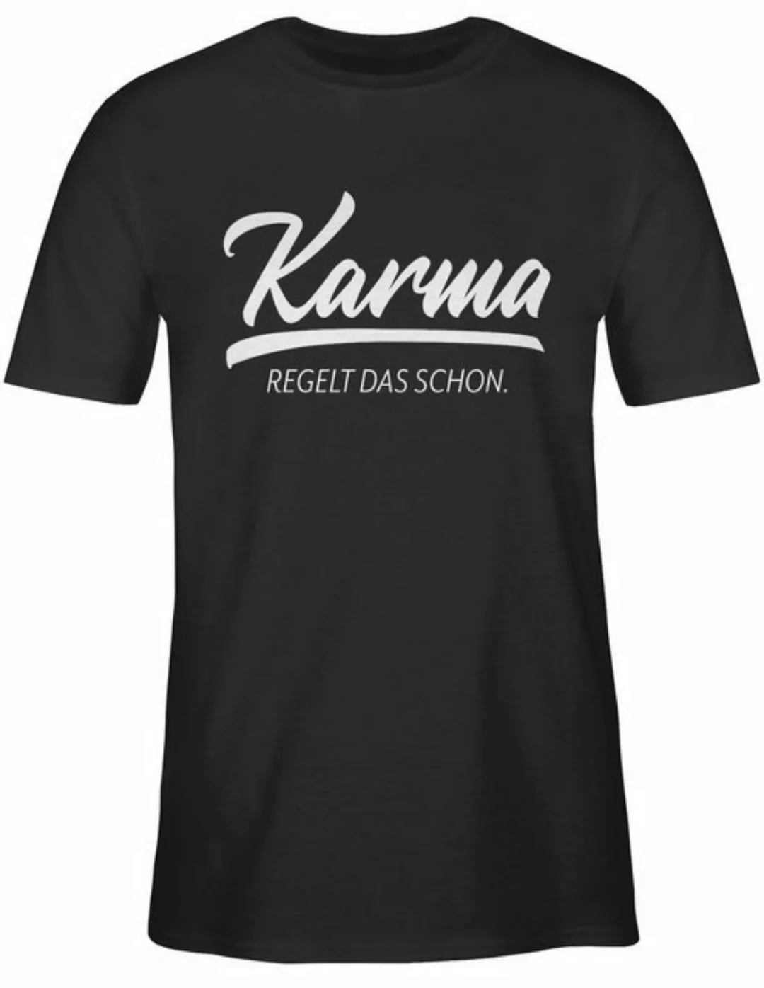 Shirtracer T-Shirt Karma - regelt das schon Sprüche Statement mit Spruch günstig online kaufen