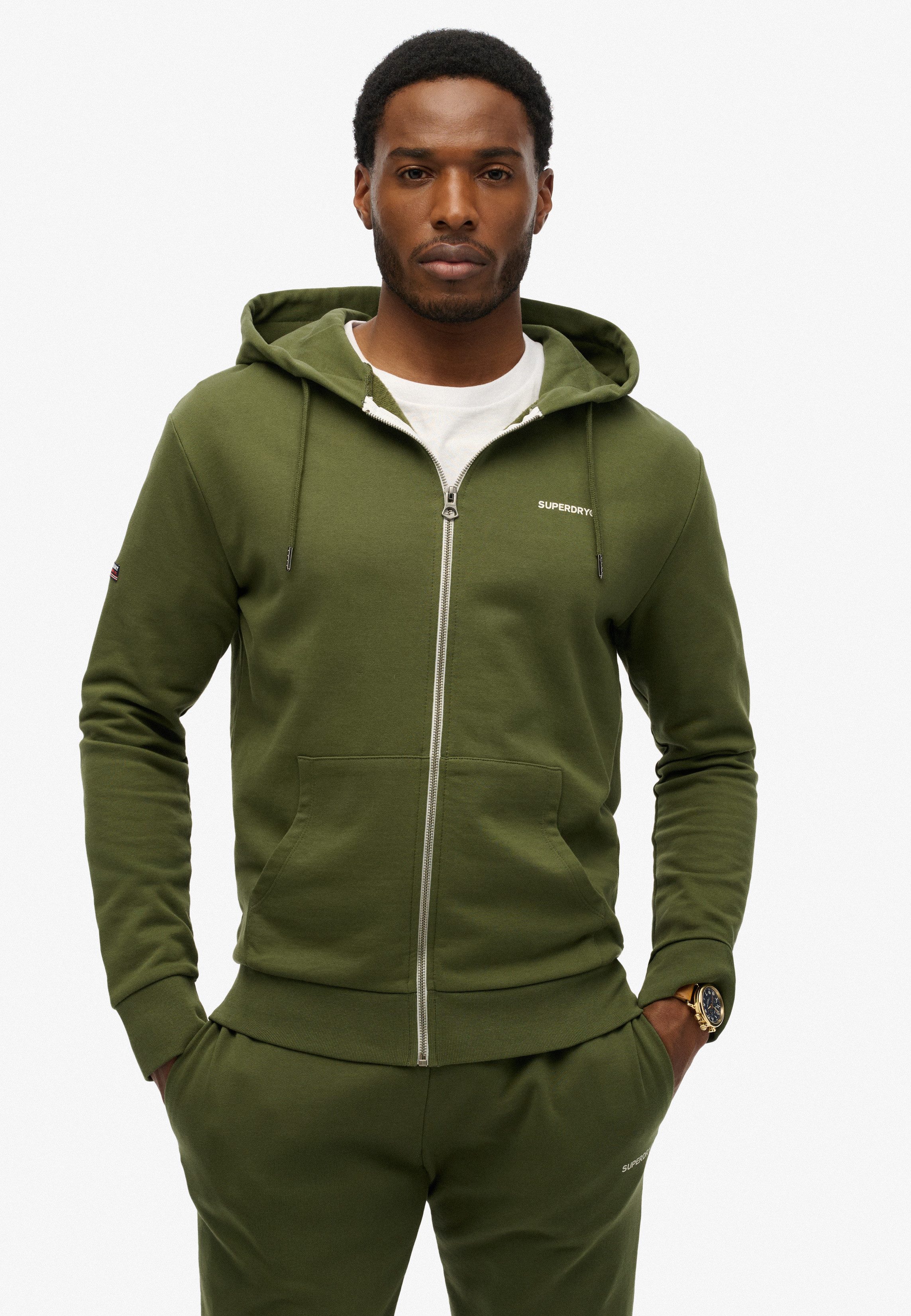 Superdry Kapuzensweatjacke PLAIN ZIP HOOD günstig online kaufen