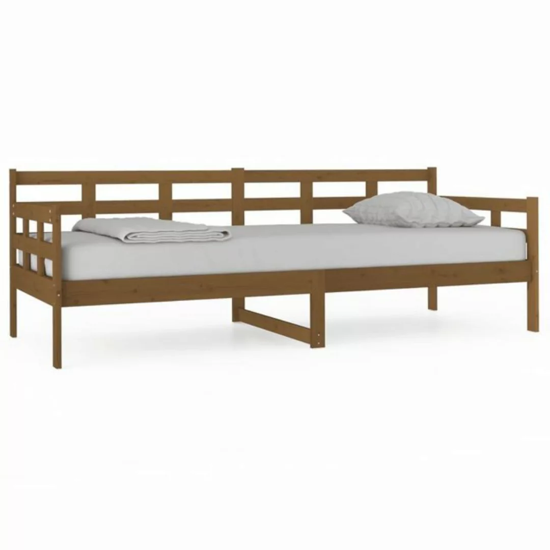 furnicato Bett Tagesbett Honigbraun Massivholz Kiefer 80x200 cm günstig online kaufen