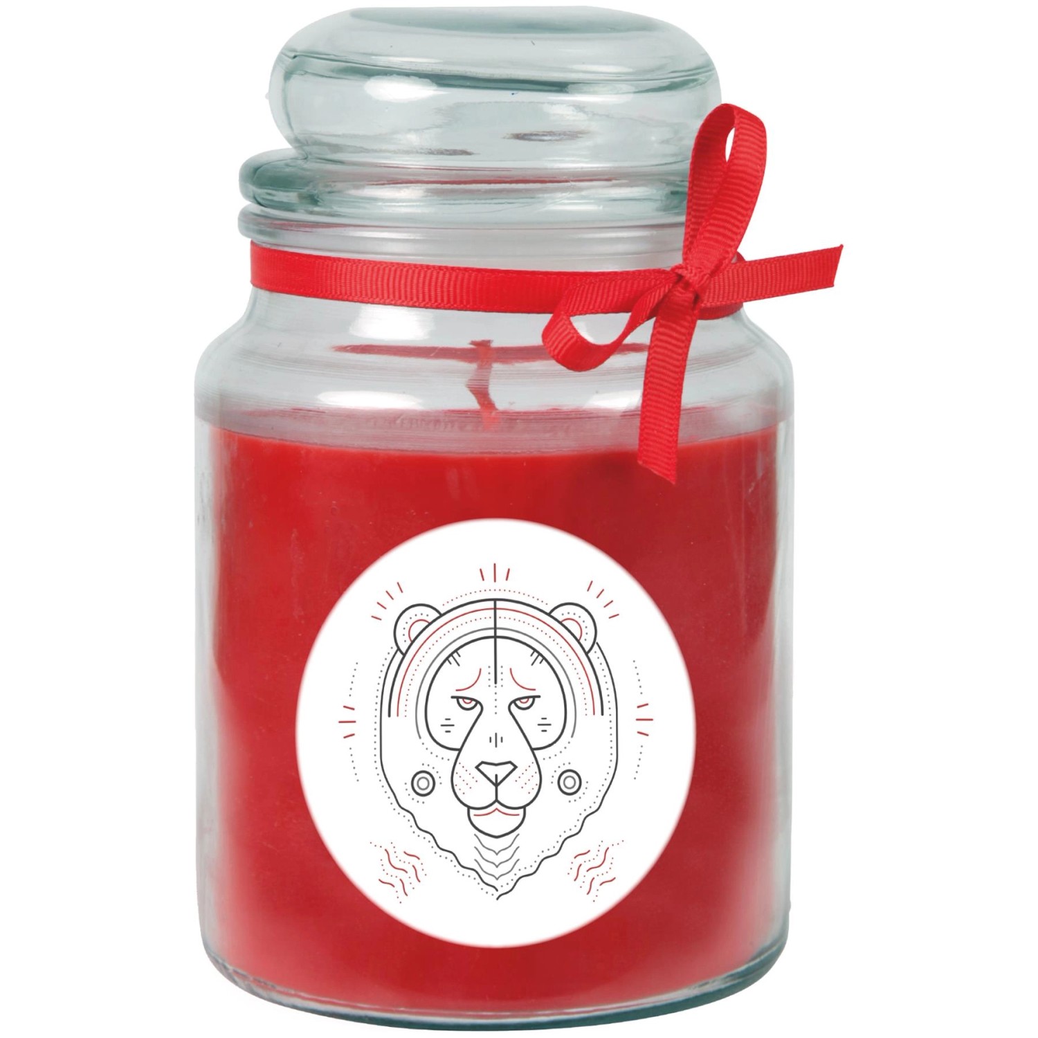 HS Candle Duftkerze & Glas Sternzeichen Rose 110 Stunden Löwe günstig online kaufen