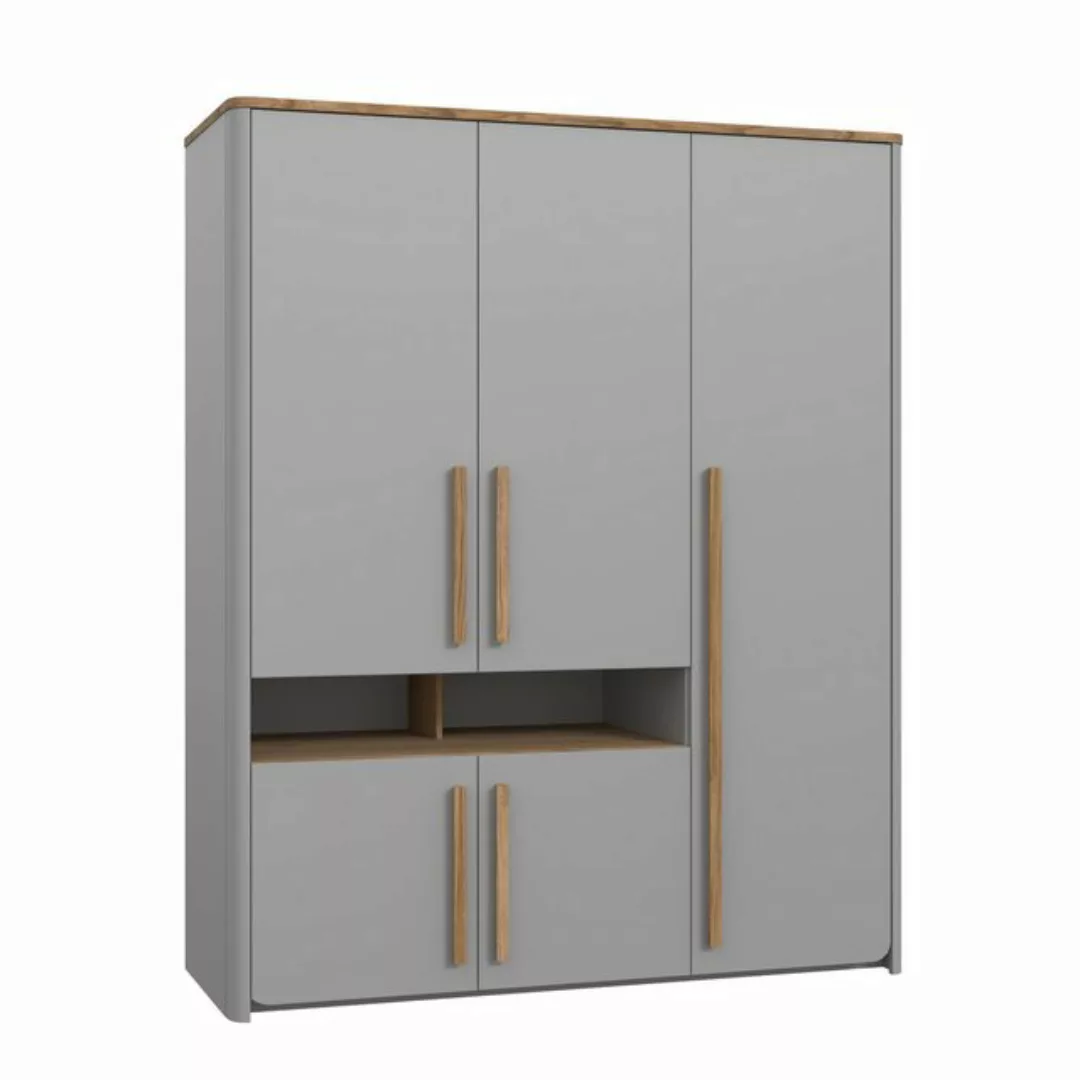 freiraum Kleiderschrank SURFINIO in Grau - 158x194,3x58,7cm (BxHxT) günstig online kaufen