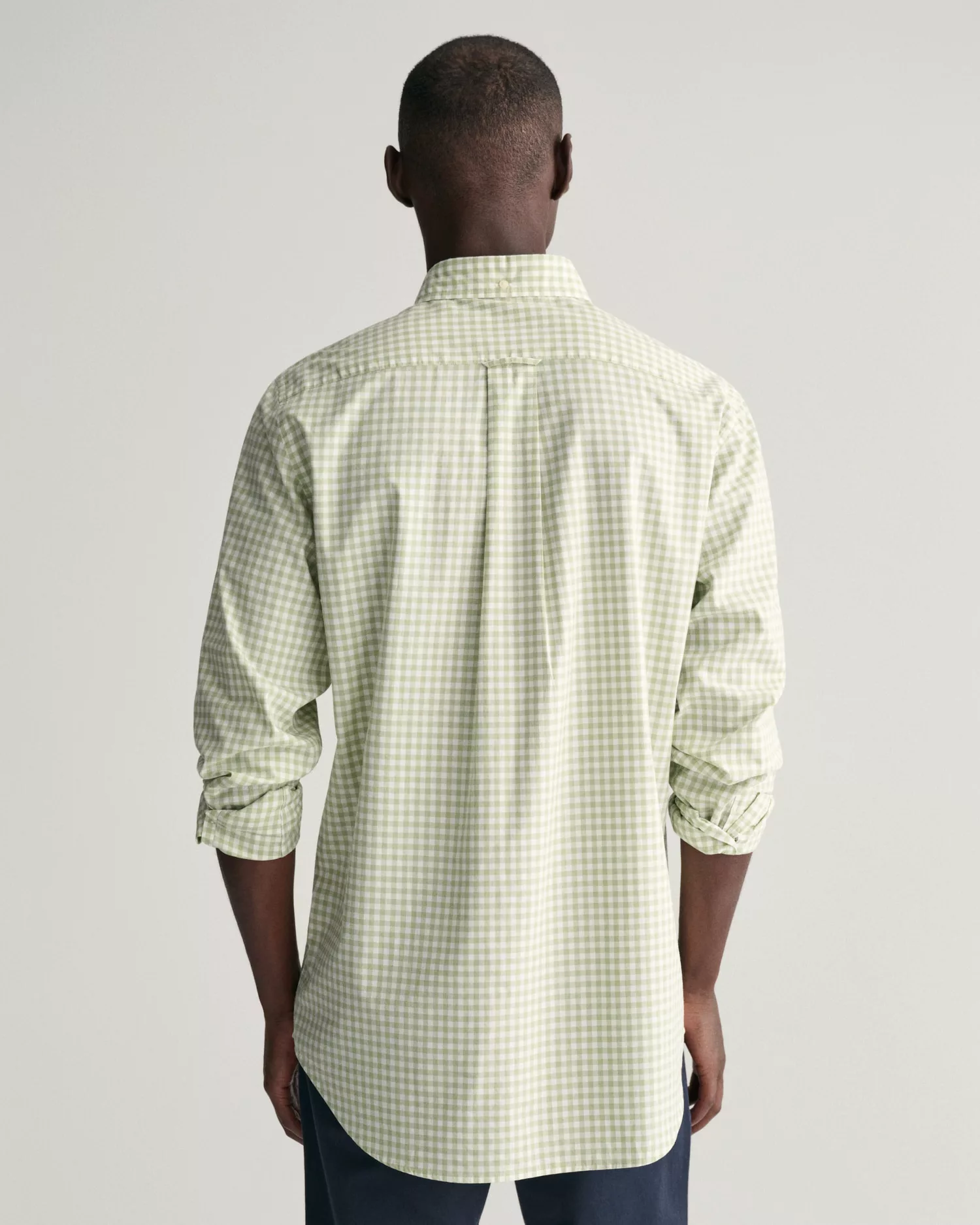 Gant Langarmhemd "REG POPLIN GINGHAM SHIRT", mit Logostickerei auf der Brus günstig online kaufen