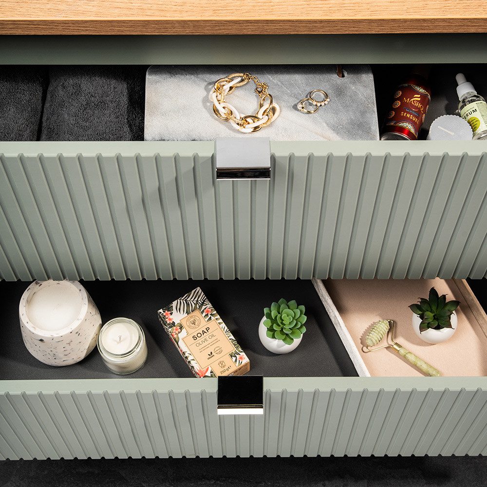 Lomadox Badmöbel-Set NEWPORT-56-GREEN, (Spar-Set, 6-St., Hochschrank günstig online kaufen