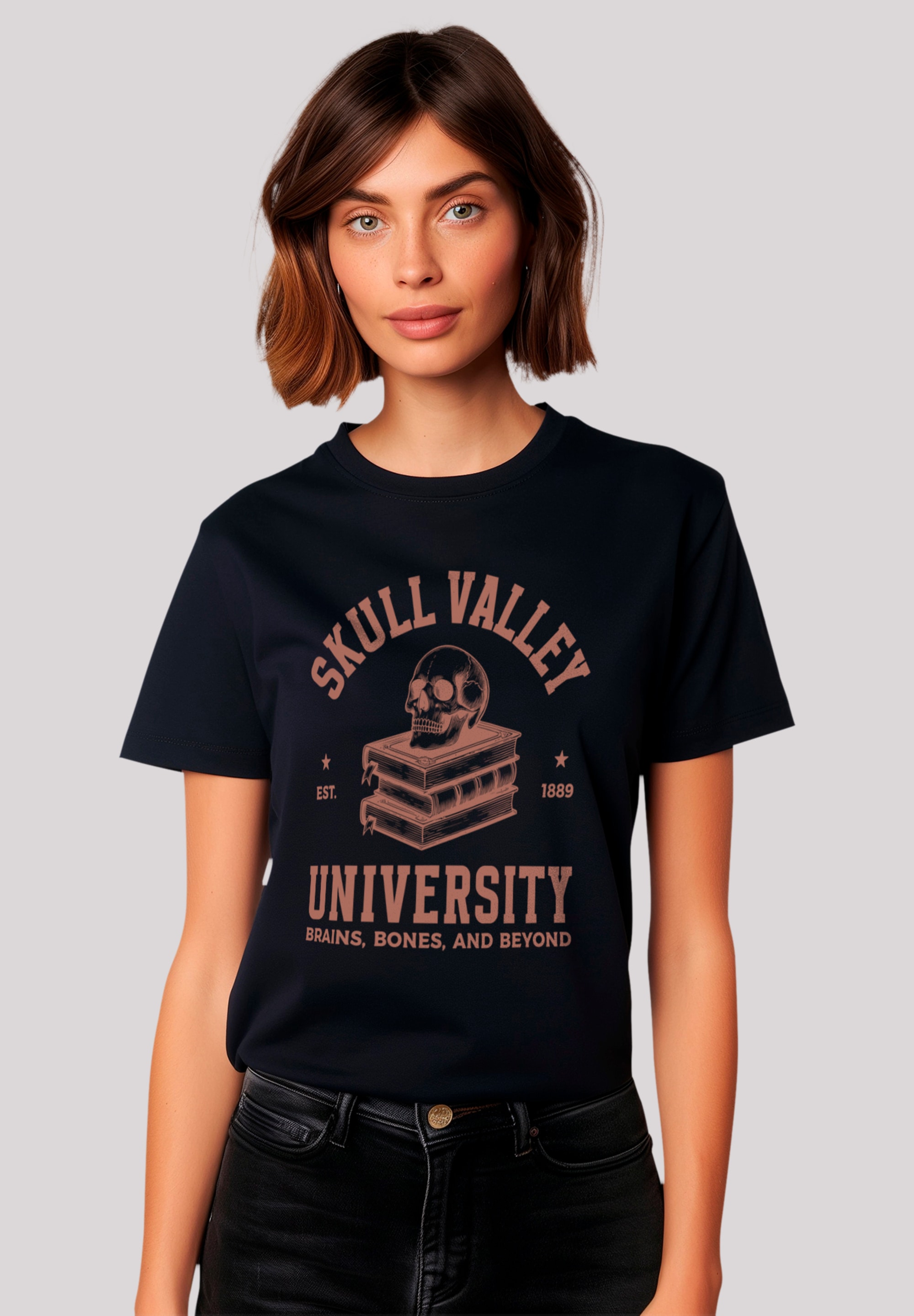 F4NT4STIC T-Shirt "Halloween University skull valley", Premium Qualität, Un günstig online kaufen