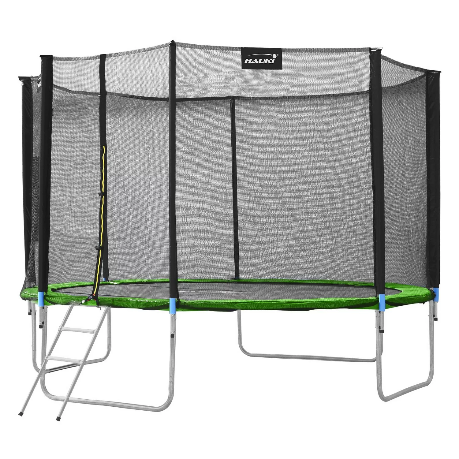 Hauki Trampolin Outdoor 427cm Grün GS Geprüft Rundes Gartentrampolin bis 15 günstig online kaufen