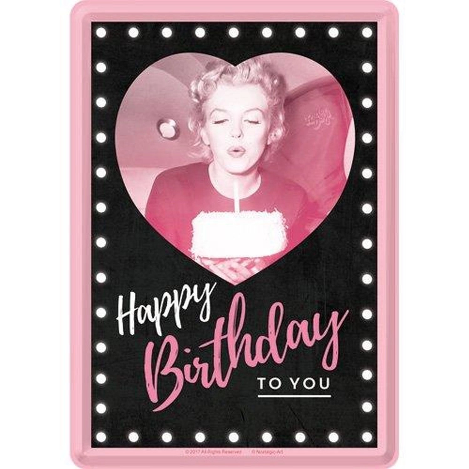 Nostalgic-Art Blechpostkarte - Celebrities - Marilyn Monroe Happy Birthday günstig online kaufen