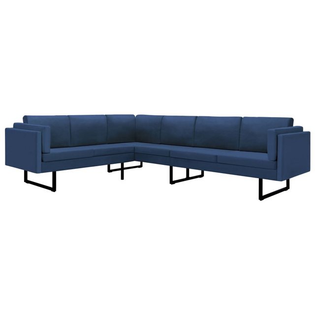 vidaXL Sofa Ecksofa Blau Stoff günstig online kaufen