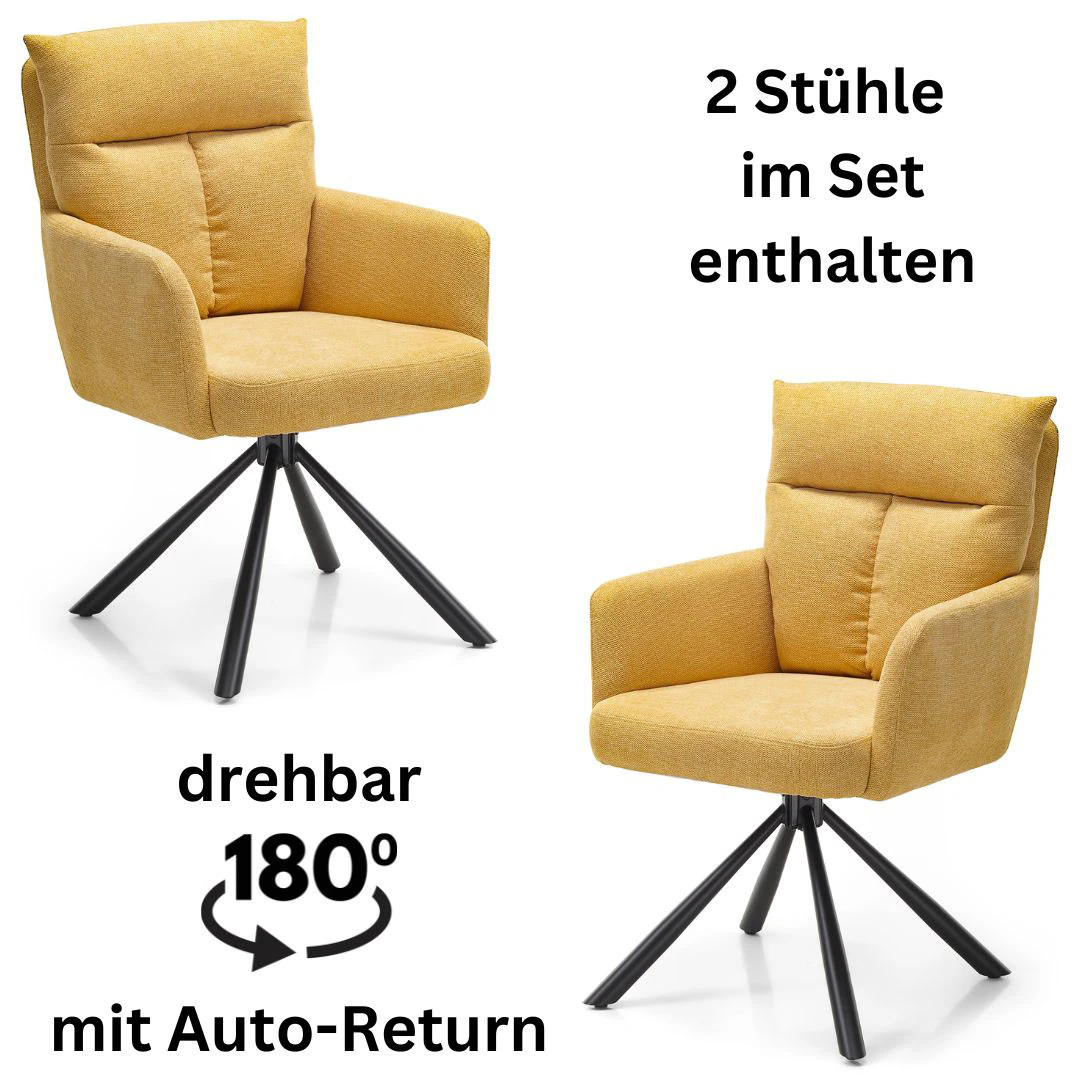 Stolkom Armlehnstuhl "Sofia", (Set), 2 St., Microfaser, 180 grad drehbar mi günstig online kaufen