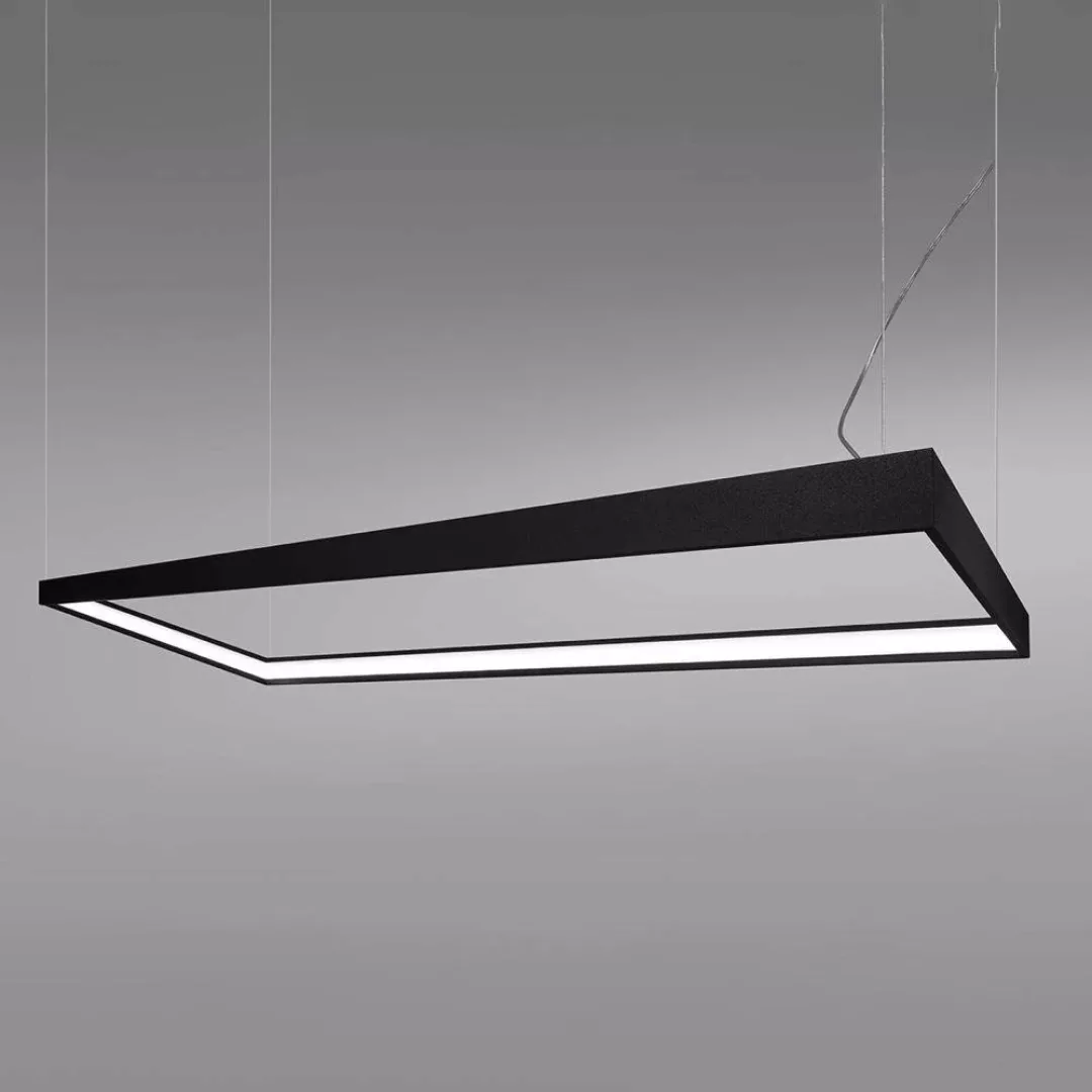 famlights | LED Pendelleuchte Thora in Schwarz 50W 5757lm 300x1000mm 4000K günstig online kaufen