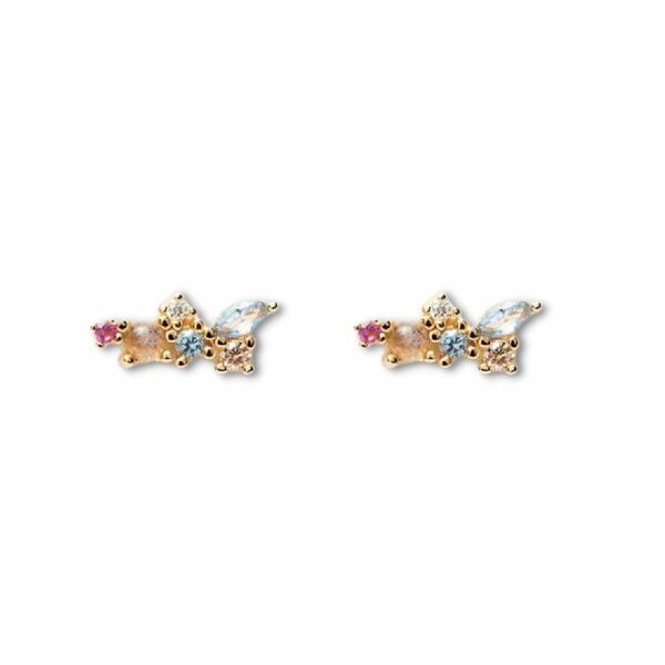 Rainbow Gold Earrings Dazzle Cluster - Ohrringe günstig online kaufen