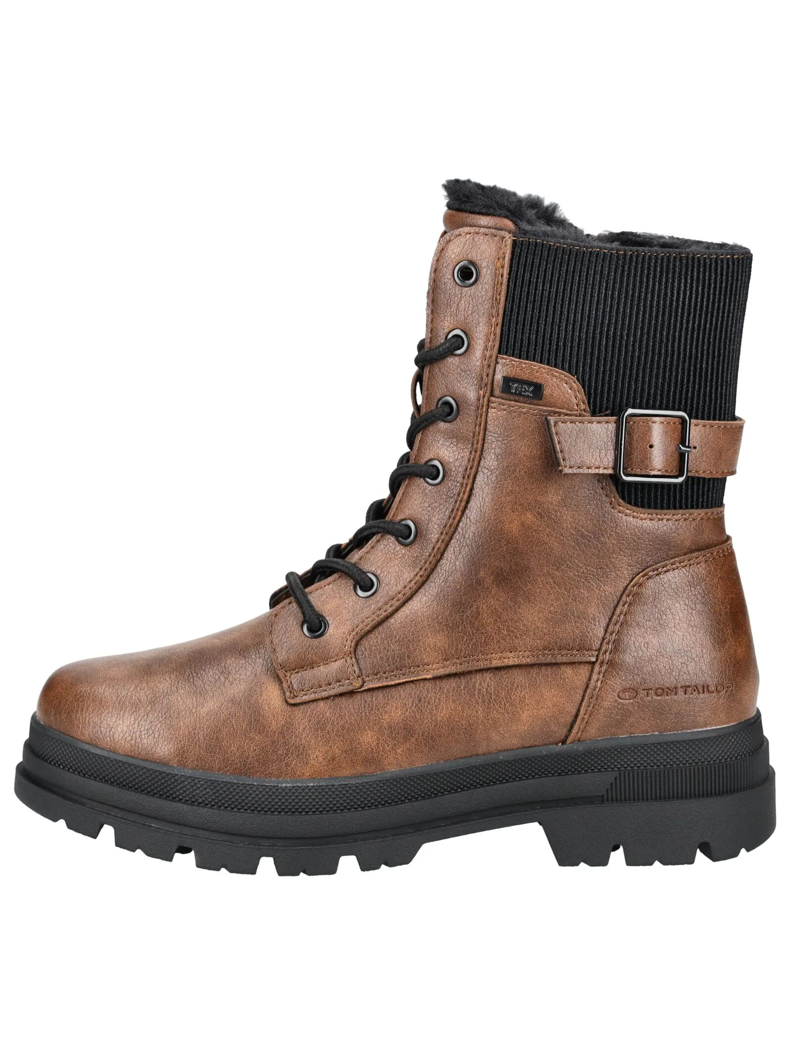 TOM TAILOR Schnürstiefelette "Tom Tailor Stiefelette Lederimitat" günstig online kaufen