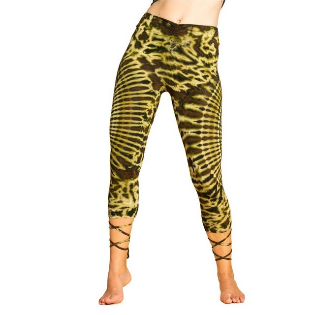 PANASIAM Leggings Unikat Lace-up Batik 3/4 Leggings aus natürlicher Viskose günstig online kaufen