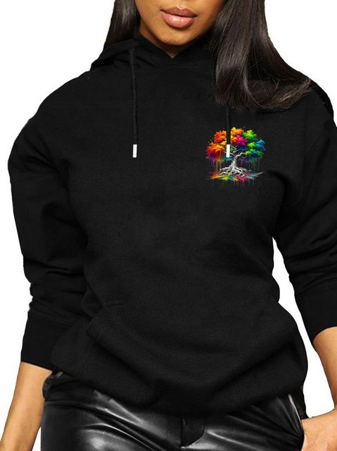 RMK Hoodie Damen Kapuzenpullover Pulli mit Kapuze Baum Wurzel günstig online kaufen