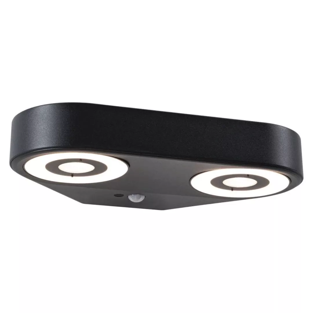 LED Wandleuchte Silma in Weiß 2x 5,5W 1200lm IP44 mit Bewegungsmelder und D günstig online kaufen