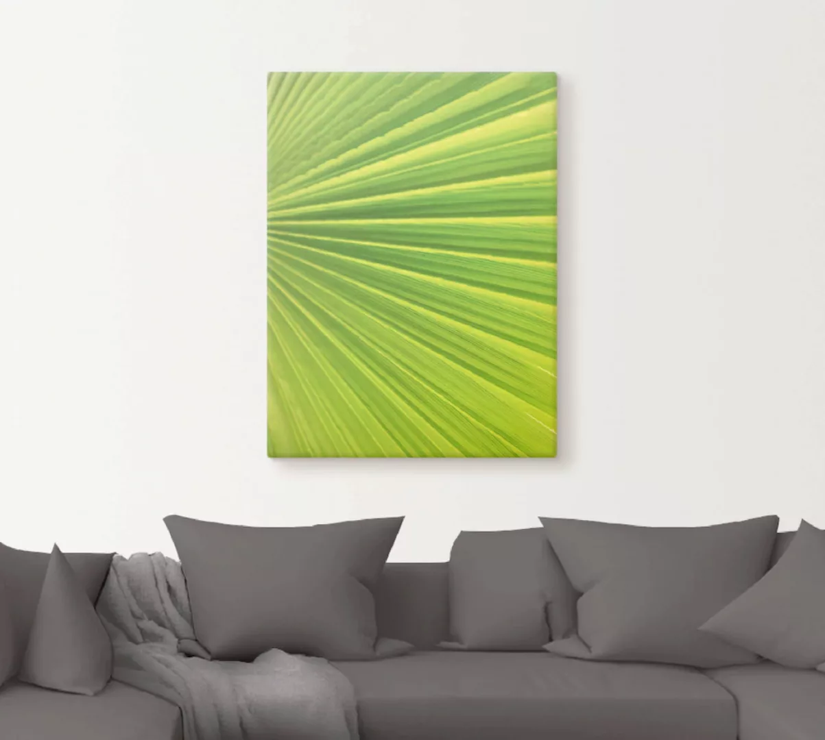 Artland Leinwandbild »Palmenblätter«, Blätter, (1 St.), auf Keilrahmen gesp günstig online kaufen