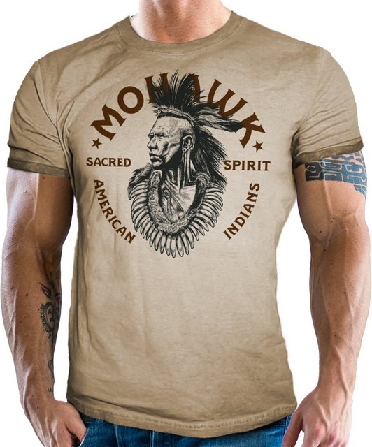 LOBO NEGRO® T-Shirt für Western und Indian Fans - Mohawk Indian Chief günstig online kaufen