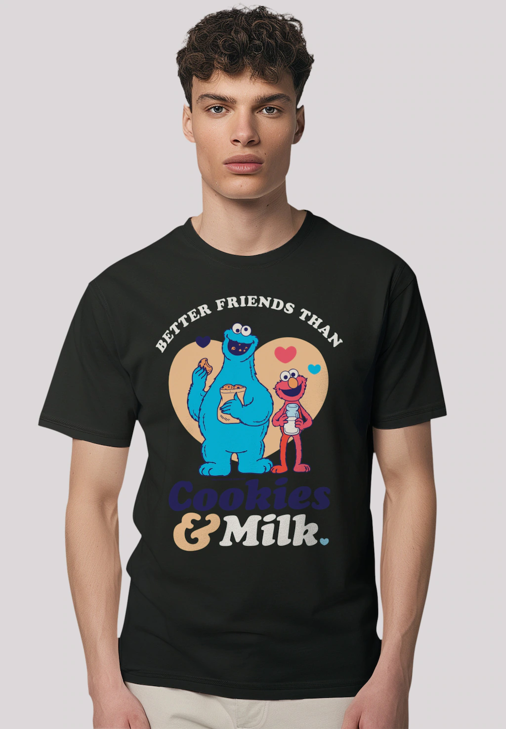 F4NT4STIC T-Shirt "Sesamstraße Cookies & Milk", Premium Qualität,Nostalgie, günstig online kaufen