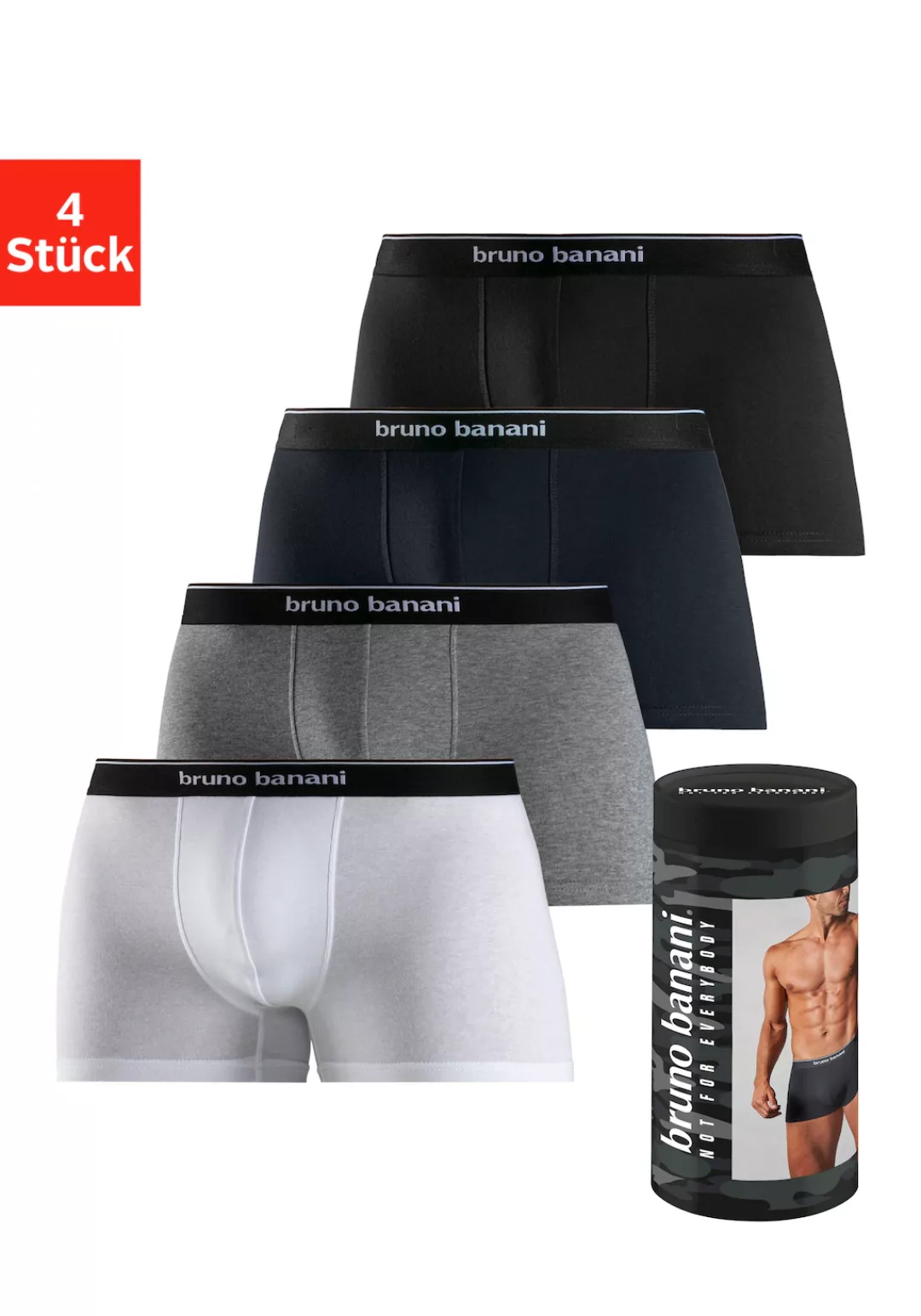 Bruno Banani Boxer, (Dose, 4 St.), in der Dose verpackt günstig online kaufen