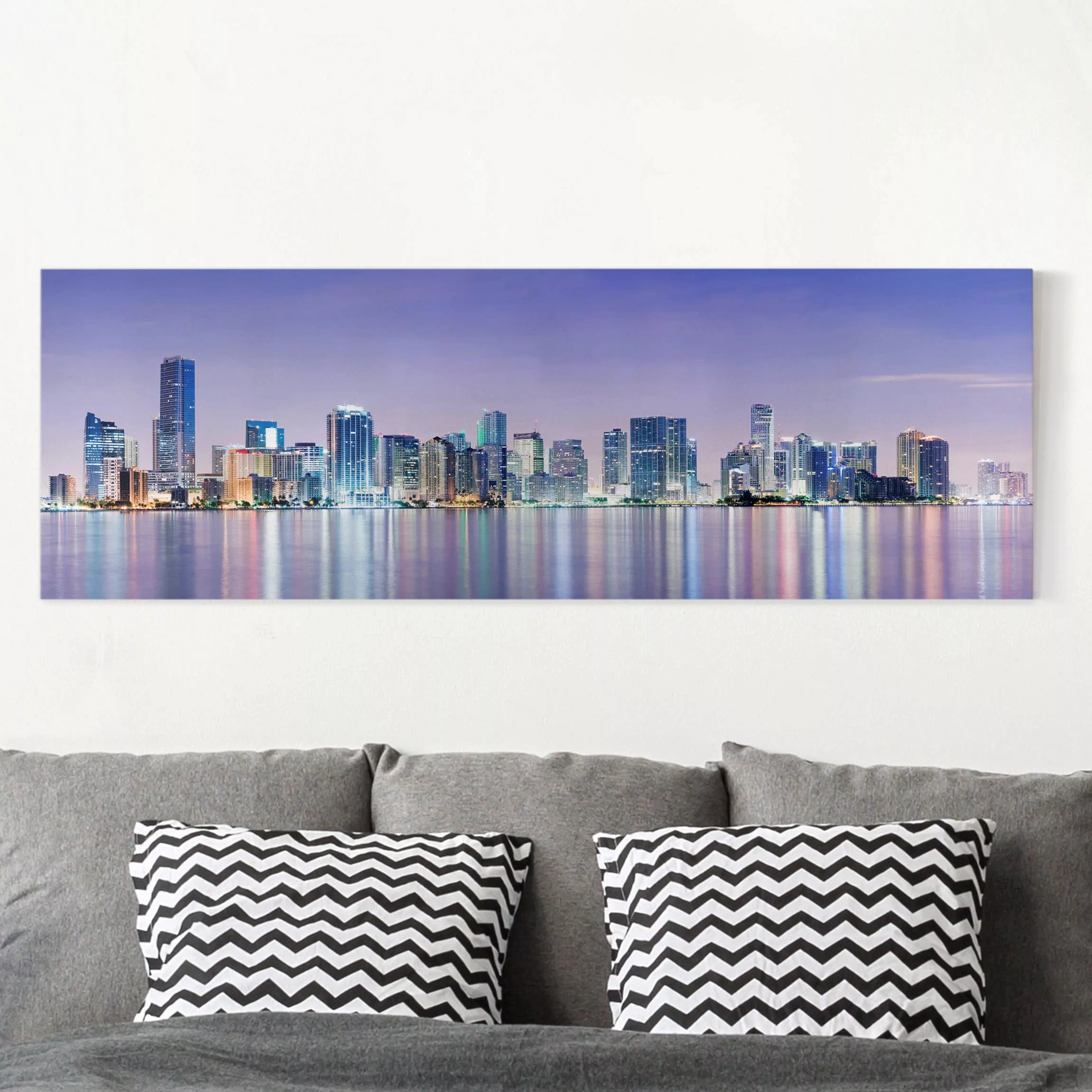 Leinwandbild Architektur & Skyline - Panorama Purple Miami Beach günstig online kaufen
