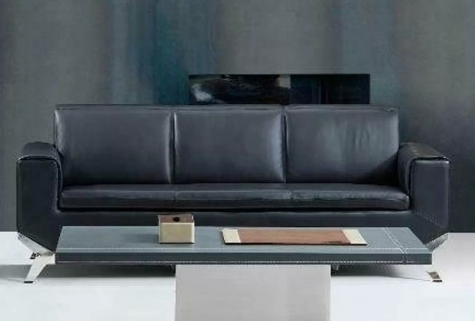JVmoebel Sofa Design 3Sitzer Sofa Garnitur Couch Ledersofa Büroeinrichtung, günstig online kaufen
