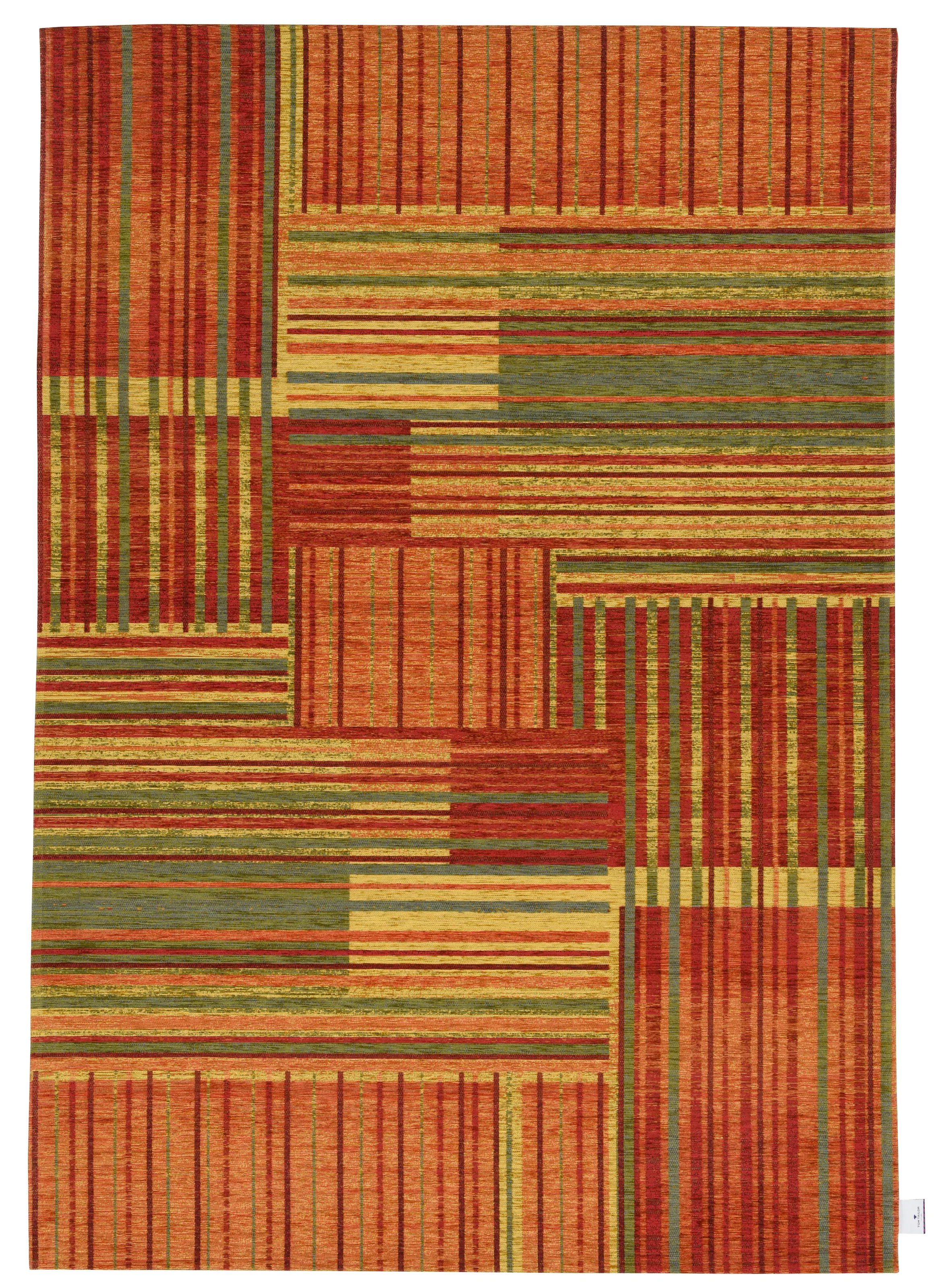 TOM TAILOR HOME Teppich »Stripy Pat«, rechteckig, 5 mm Höhe, Flachgewebe, m günstig online kaufen