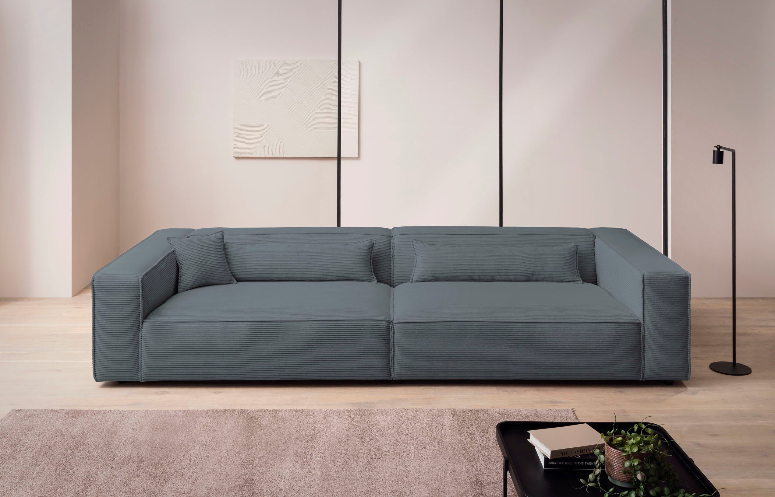 LeGer Home by Lena Gercke 3-Sitzer "PIARA, XXL Sofa mit Kedernaht, Big-Sofa günstig online kaufen