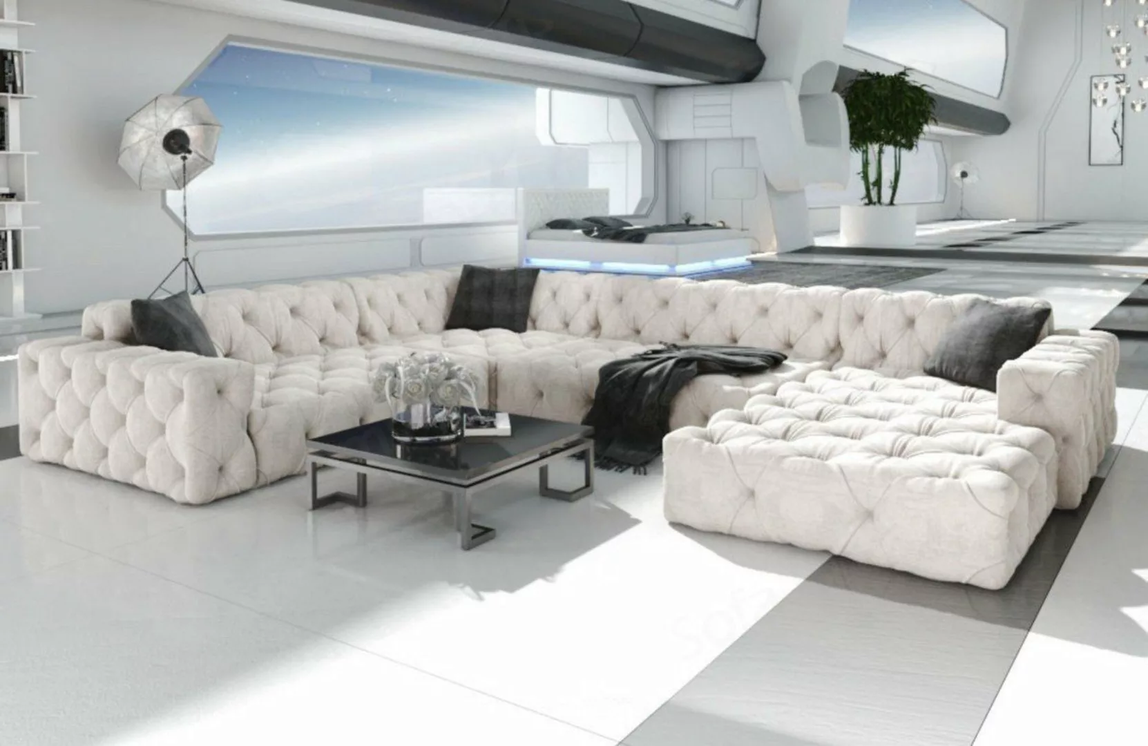 Sofa Dreams Wohnlandschaft Stoff Samt Design Sofa Polstersofa Menorca U For günstig online kaufen