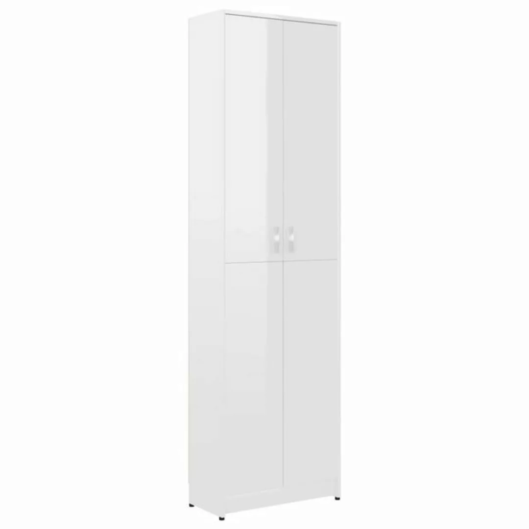 möbelando Hochschrank 3002978 (LxBxH: 25x55x189 cm) in Hochglanz-Weiß mit 2 günstig online kaufen