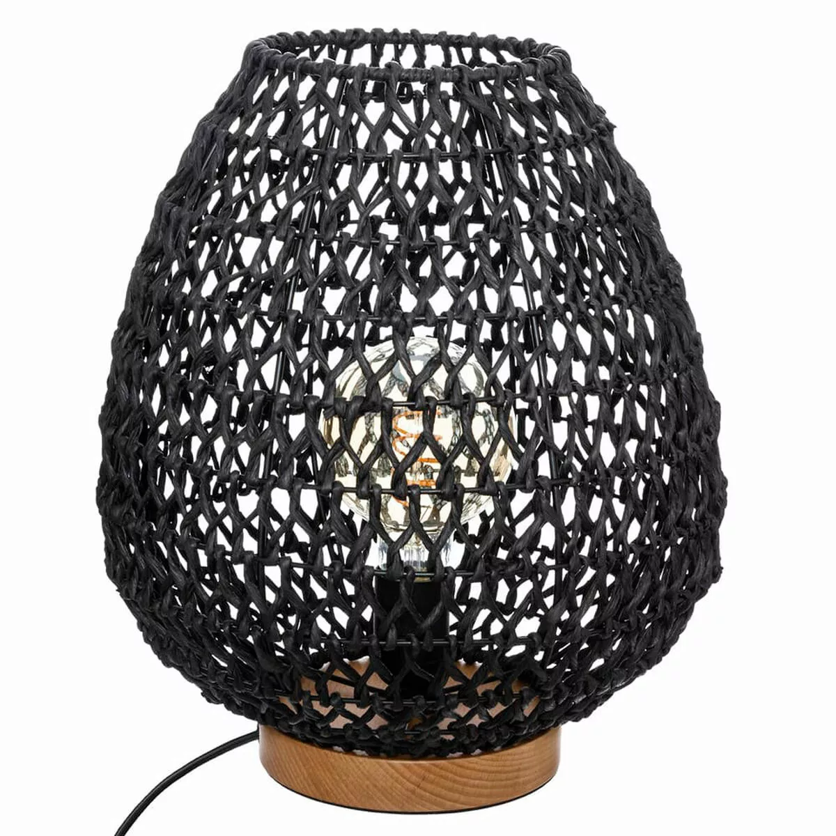 Tischlampe Atmosphera Tressé Schwarz 40 W (ø 35,5 X 30 Cm) günstig online kaufen