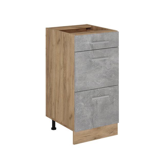 Vicco Unterschrank R-Line, Beton/Goldkraft Eiche, 40 cm mit Schubladen, ohn günstig online kaufen