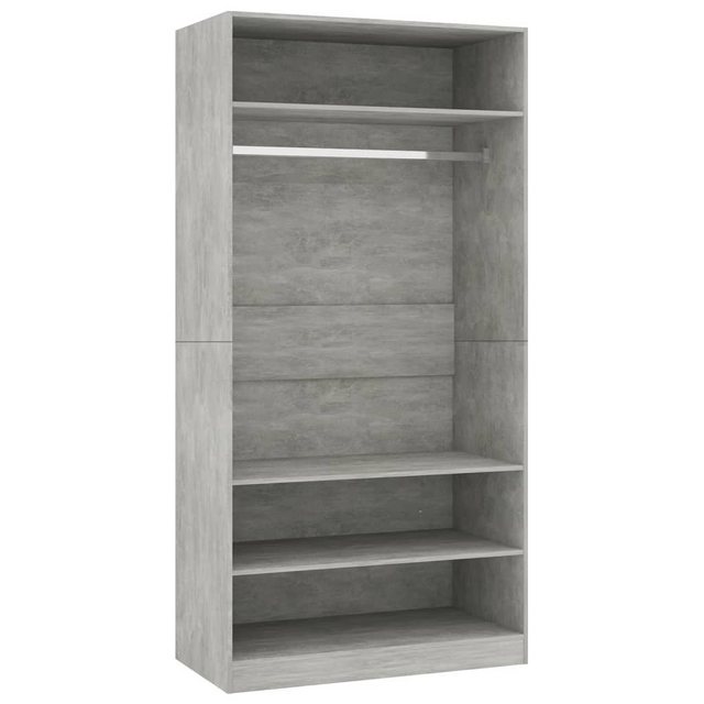 furnicato Kleiderschrank Betongrau 100x50x200 cm Holzwerkstoff günstig online kaufen