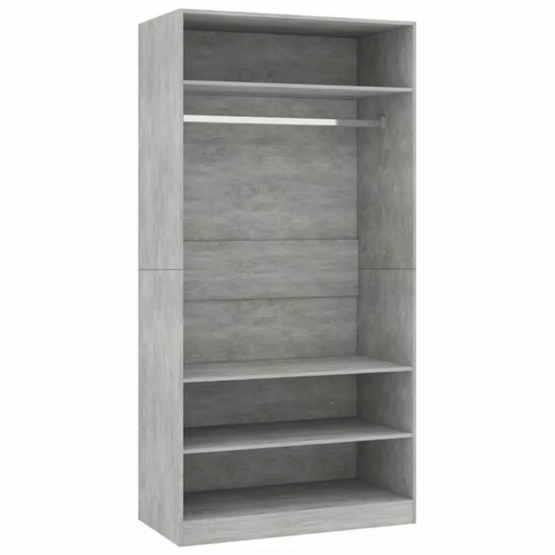 furnicato Kleiderschrank Betongrau 100x50x200 cm Holzwerkstoff (1-St) günstig online kaufen