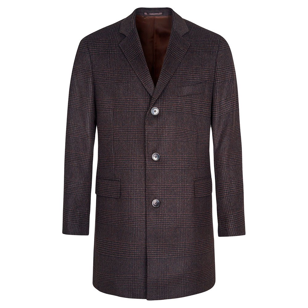 Hackett Cashmere Brushed Gcheck Wollblazer 38 Dark Brown günstig online kaufen