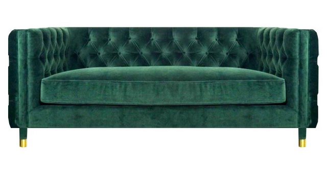 JVmoebel Chesterfield-Sofa Design Sofa Couch Dreisitze Sitzmöbel Grün Polst günstig online kaufen