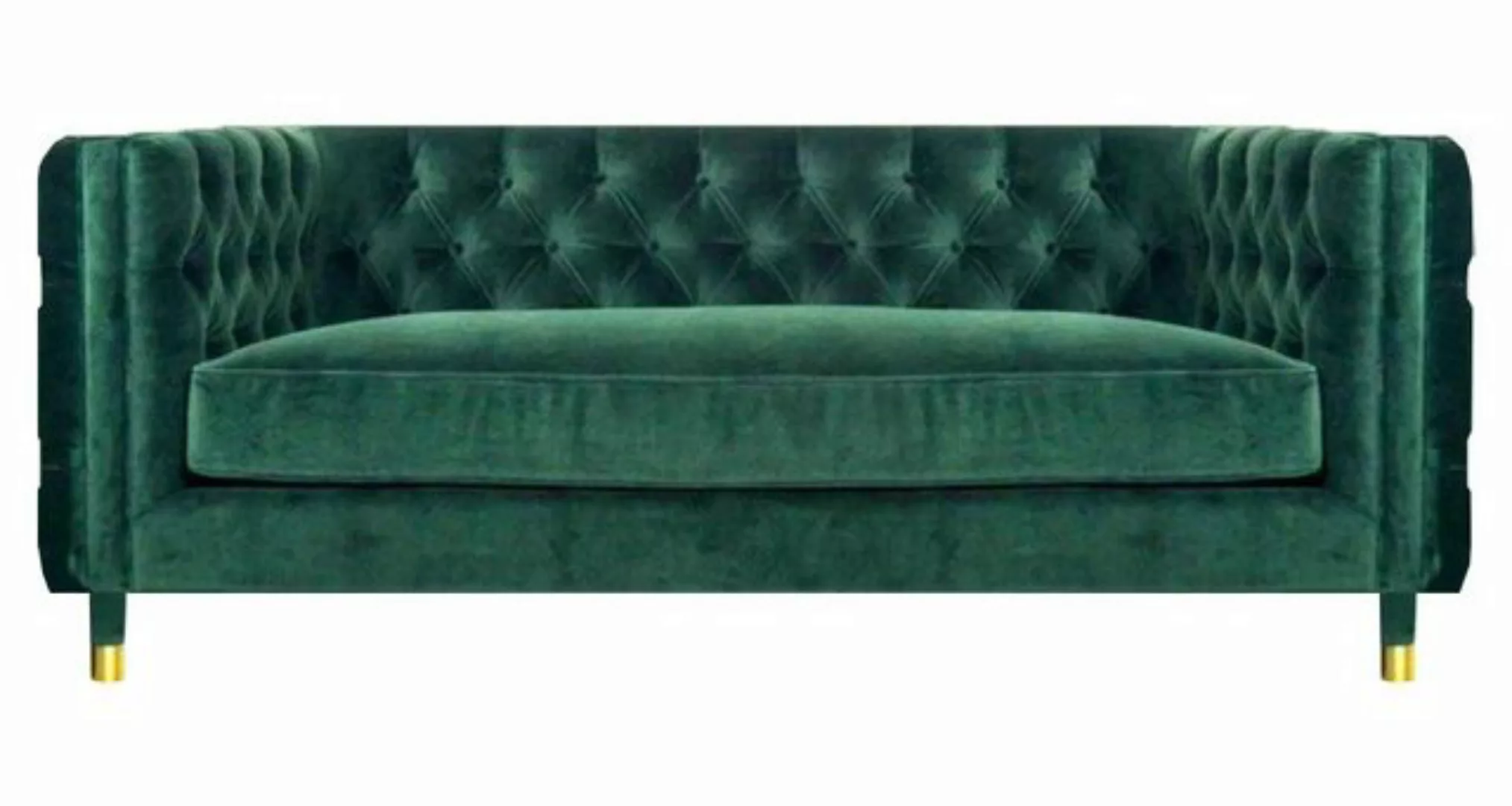 JVmoebel Chesterfield-Sofa Design Sofa Couch Dreisitze Sitzmöbel Grün Polst günstig online kaufen