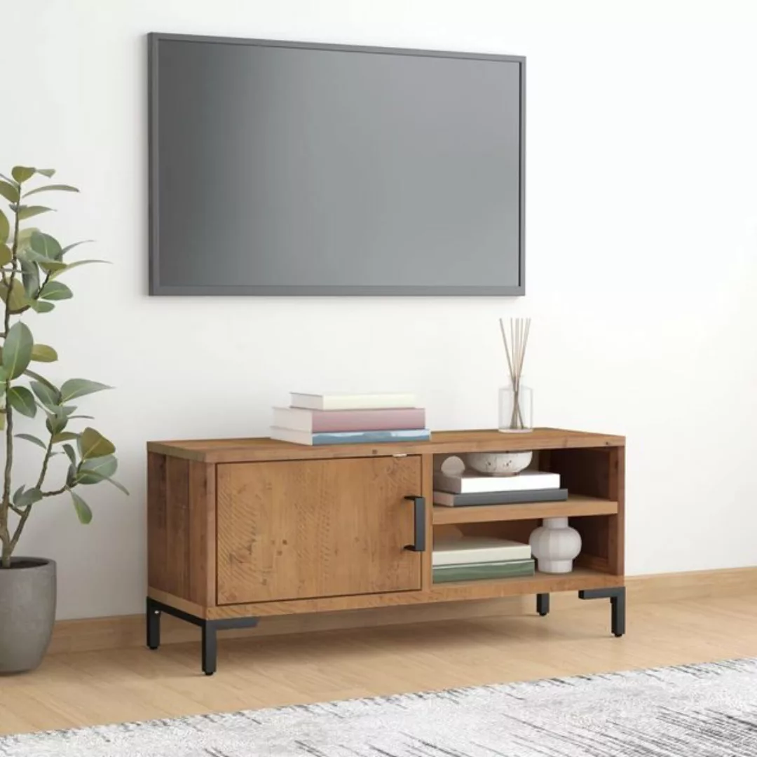 vidaXL TV-Schrank TV-Schrank Braun 90x30x40 cm Massivholz Kiefer Recycelt L günstig online kaufen