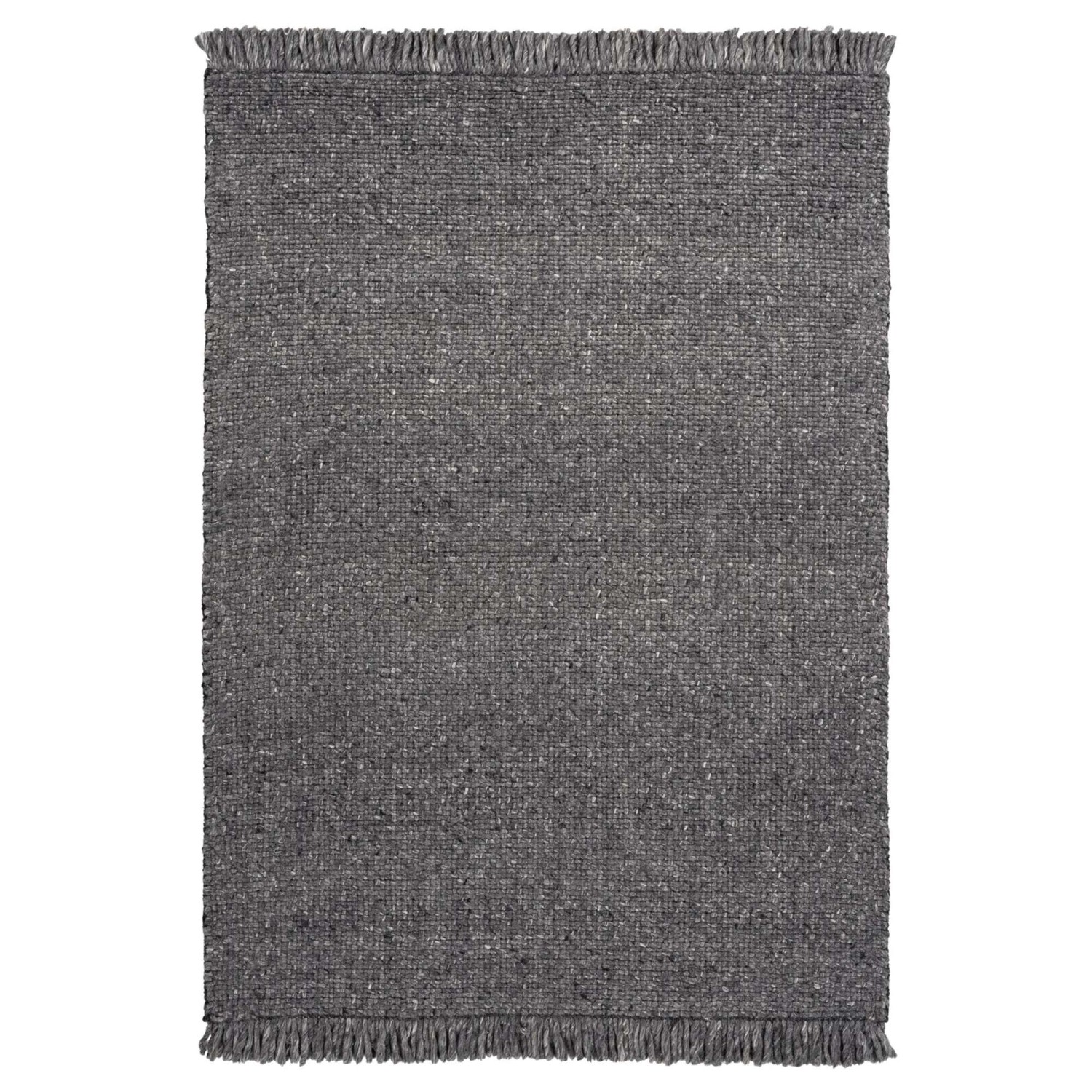 MeGusta Kurzflor Teppich Uni Modern Anthrazit Wolle 140x200 cm Clara günstig online kaufen