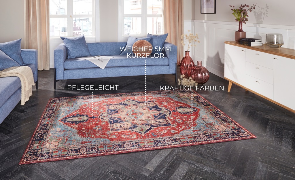 ELLE DECORATION Teppich »Hamadan«, rechteckig, 5 mm Höhe, Orientalisch, Läu günstig online kaufen