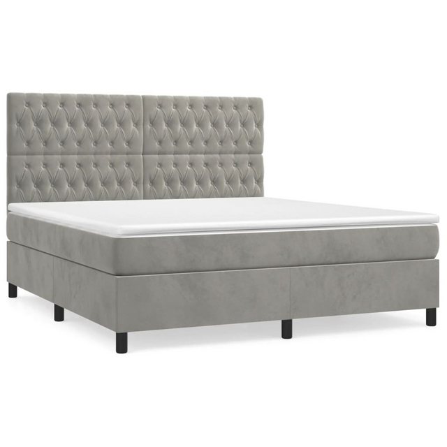 vidaXL Boxspringbett Bett Boxspringbett mit Matratze komplett Samt (180 x 2 günstig online kaufen