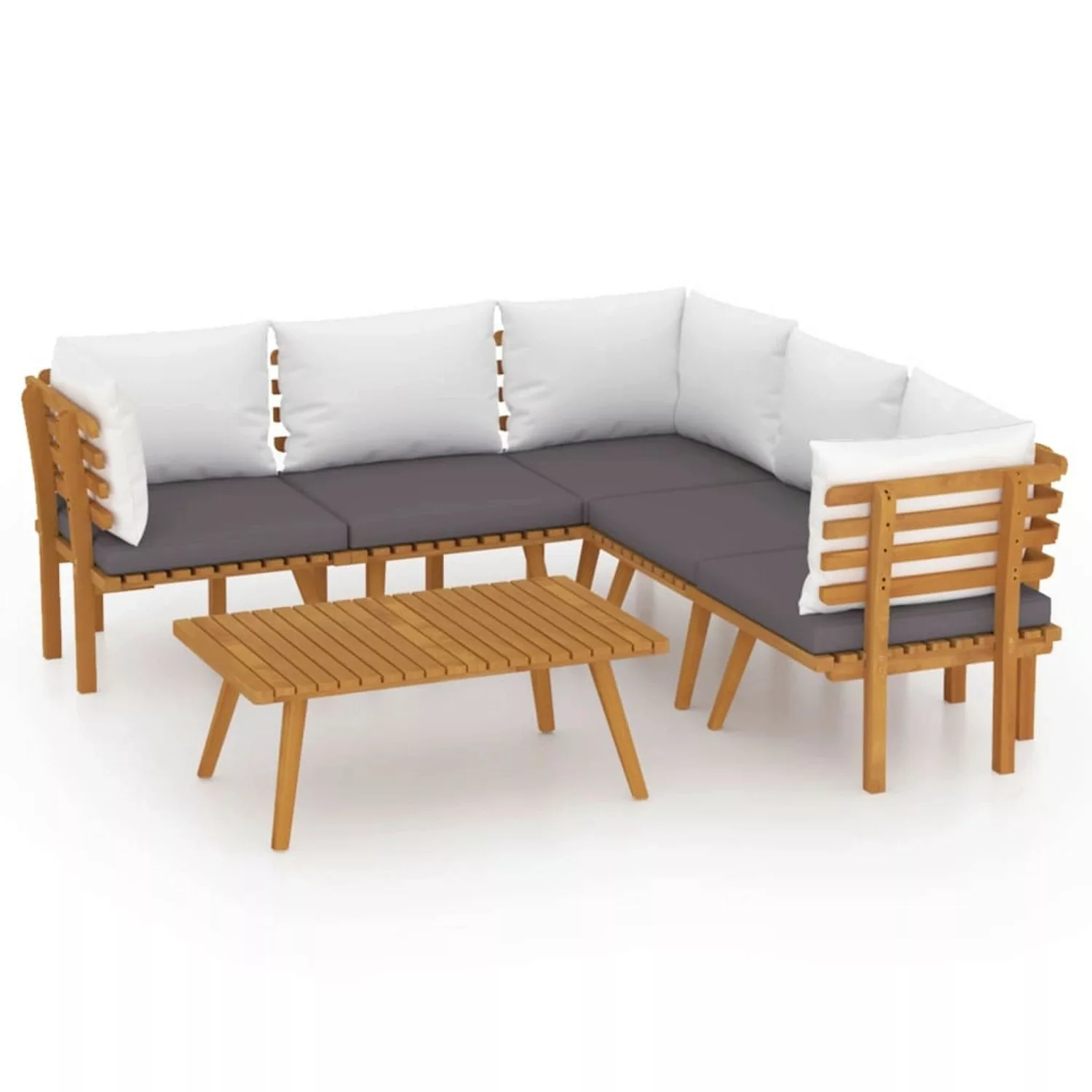 vidaXL Gartenlounge-Set 6-tlg. Garten-Lounge-Set mit Kissen günstig online kaufen