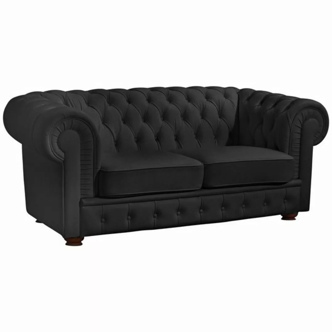 58 aufm Kessel Sofa 2-Sitzer Kalea Bezug Kunstleder Buche nussbaum dunkel / günstig online kaufen