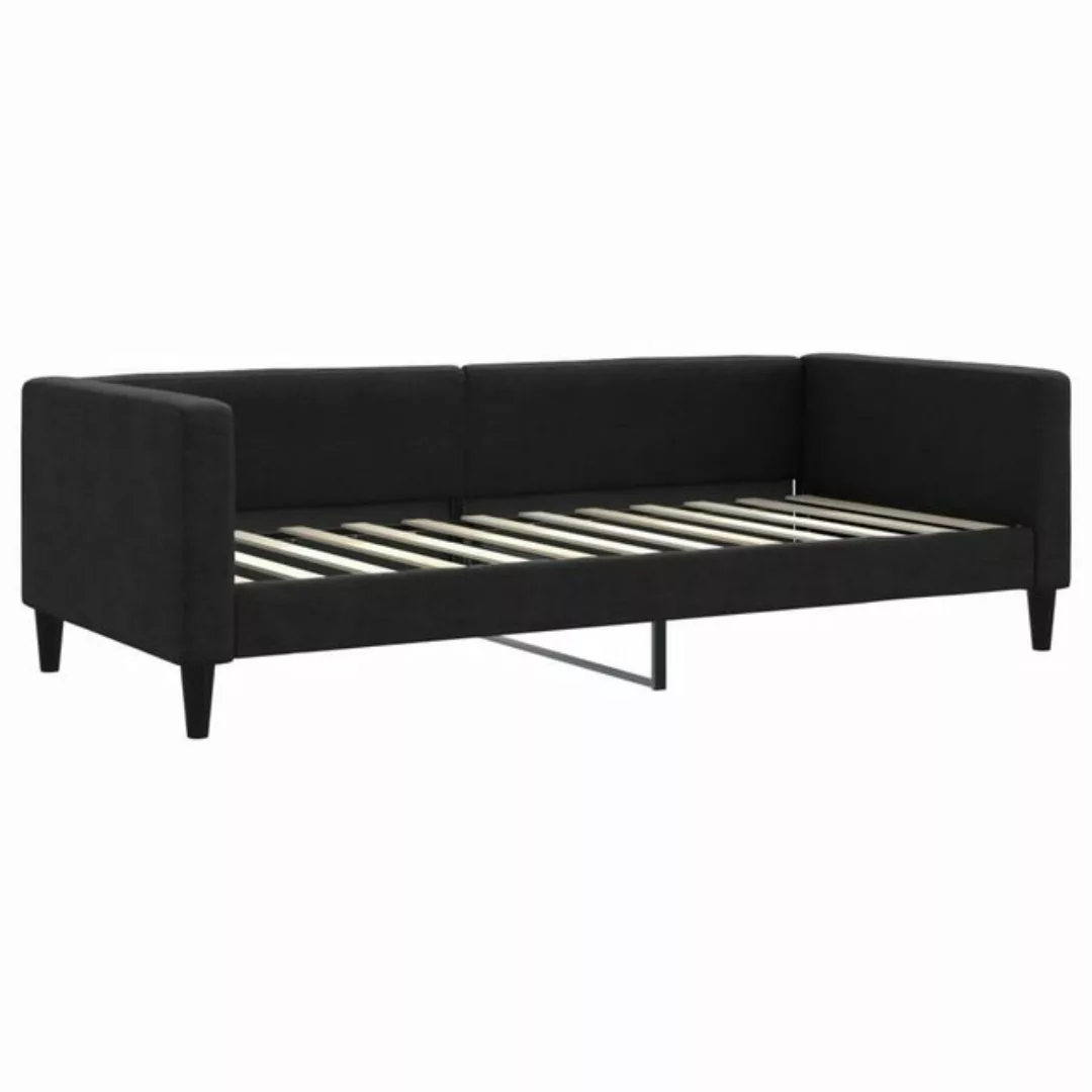 furnicato Bett Tagesbett Schwarz 90x200 cm Stoff günstig online kaufen